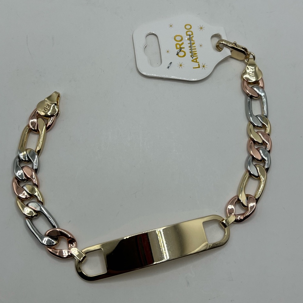 Gold filled 3 tones Chain Bracelet for men’s